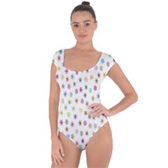 Snow Winter Ice Cold Short Sleeve Leotard  by artworkshop