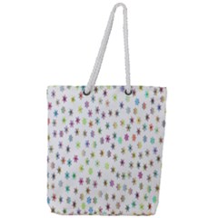 Snow Winter Ice Cold Full Print Rope Handle Tote (large) by artworkshop