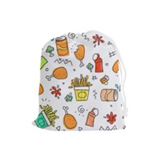 Set Child Fun Funny Collection Drawstring Pouch (large) by artworkshop