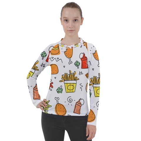 Set Child Fun Funny Collection Women s Pique Long Sleeve Tee by artworkshop