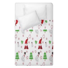 Santa Claus Snowman Christmas Duvet Cover Double Side (single Size) by artworkshop