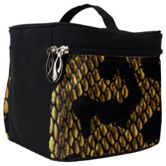 Metallic Snake Skin Pattern Make Up Travel Bag (Big)