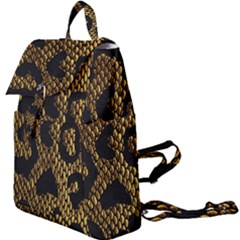 Metallic Snake Skin Pattern Buckle Everyday Backpack