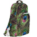 Peacock Feathers Color Plumage Double Compartment Backpack View2