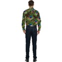 Peacock Feathers Color Plumage Men s Long Sleeve Pocket Shirt  View2