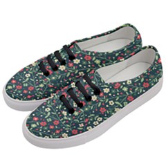Flowering Branches Seamless Pattern Women s Classic Low Top Sneakers by Zezheshop