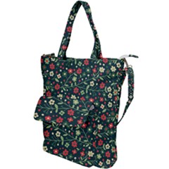 Flowering Branches Seamless Pattern Shoulder Tote Bag by Zezheshop