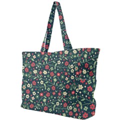 Flowering Branches Seamless Pattern Simple Shoulder Bag by Zezheshop