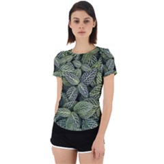 Leaves Foliage Botany Plant Back Cut Out Sport Tee by Ravend