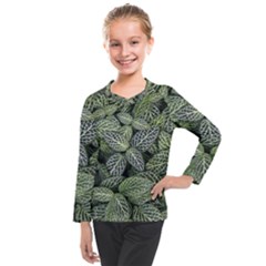 Leaves Foliage Botany Plant Kids  Long Mesh Tee