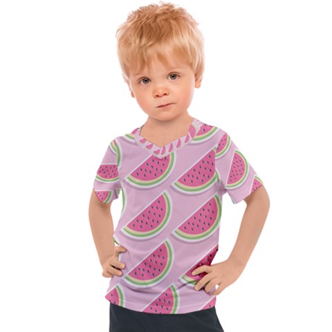 Pink Melon Wayermelon Pattern Food Fruit Melon Kids  Sports Tee by Ravend