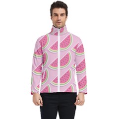 Pink Melon Wayermelon Pattern Food Fruit Melon Men s Bomber Jacket