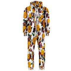 Pumpkin Fruit Flower Pattern Hooded Jumpsuit (men) by Ravend