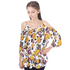 Pumpkin Fruit Flower Pattern Flutter Tees