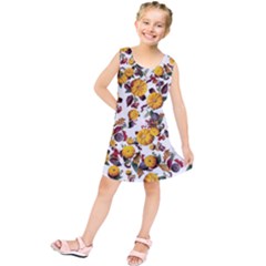 Pumpkin Fruit Flower Pattern Kids  Tunic Dress