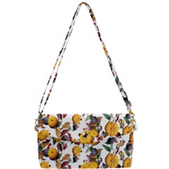 Pumpkin Fruit Flower Pattern Removable Strap Clutch Bag