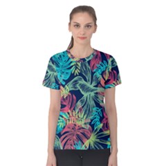 Sheets Tropical Picture Plant Pattern Women s Cotton Tee