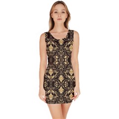 Vintage Batik Art Architecture Pattern Bodycon Dress