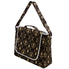 Vintage Batik Art Architecture Pattern Box Up Messenger Bag by Ravend
