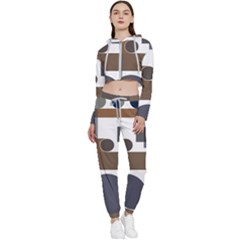 Background Wallpaper Abstract Cropped Zip Up Lounge Set