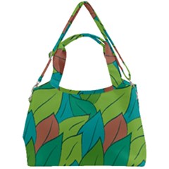 Leaves Pattern Autumn Background Double Compartment Shoulder Bag