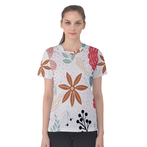 Nature Flora Background Wallpaper Women s Cotton Tee by Ravend