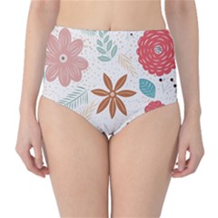 Nature Flora Background Wallpaper Classic High-waist Bikini Bottoms