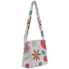 Nature Flora Background Wallpaper Zipper Messenger Bag