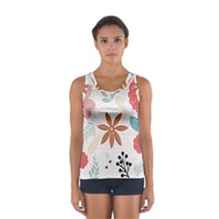 Nature Flora Background Wallpaper Sport Tank Top 