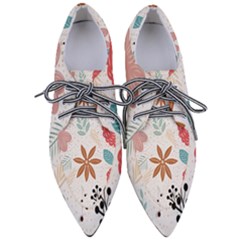 Nature Flora Background Wallpaper Pointed Oxford Shoes