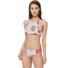 Nature Flora Background Wallpaper Banded Triangle Bikini Set by Ravend