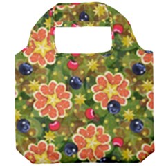 Fruits Star Blueberry Cherry Leaf Foldable Grocery Recycle Bag
