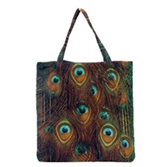 Peacock Feathers Grocery Tote Bag