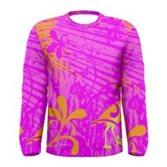 Spring Tropical Floral Palm Bird Men s Long Sleeve Tee