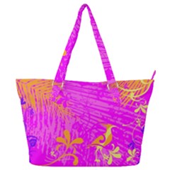 Spring Tropical Floral Palm Bird Full Print Shoulder Bag by Ravend