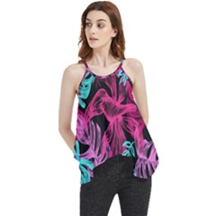Illustration Sheets Drawing Reason Pattern Flowy Camisole Tank Top