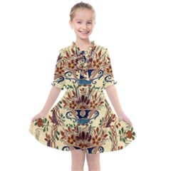 Vintage Antique Plate China Kids  All Frills Chiffon Dress