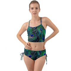 Beautiful Peacock Feathers Mini Tank Bikini Set by Ravend