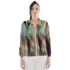 Abstract Painting In Colored Paints Women s Windbreaker