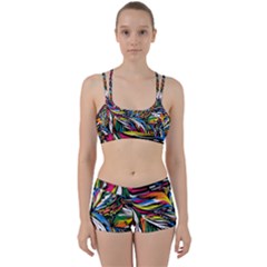 Tropical Monstera Pattern Leaf Perfect Fit Gym Set