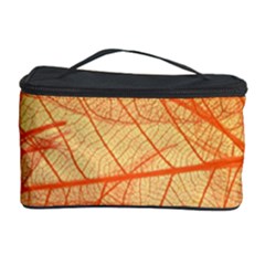 Orange Leaf Texture Pattern Cosmetic Storage