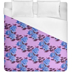 Roses Flowers Background Leaves Duvet Cover (king Size)