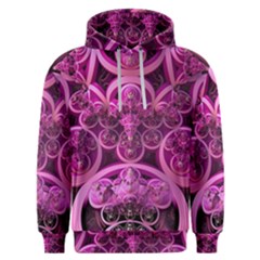 Fractal-math-geometry-visualization Pink Men s Overhead Hoodie by Pakrebo