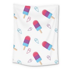 Ice Cream Popsicles Wallpaper Medium Tapestry