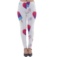 Ice Cream Popsicles Wallpaper Lightweight Velour Leggings