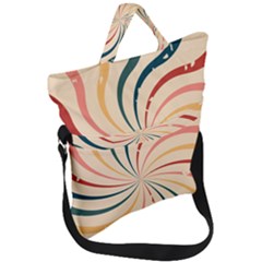 Swirl Star Pattern Texture Old Fold Over Handle Tote Bag