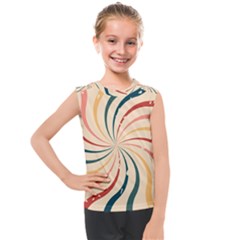 Swirl Star Pattern Texture Old Kids  Mesh Tank Top by Ravend