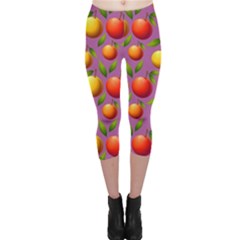 Illustration Fruit Pattern Seamless Capri Leggings 