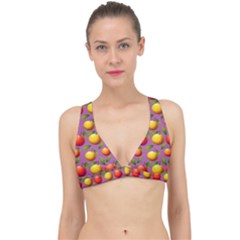 Illustration Fruit Pattern Seamless Classic Banded Bikini Top