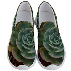 Green Orchid Plant Pattern Men s Lightweight Slip Ons